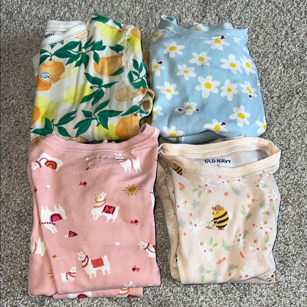 Old Navy Pajama Sets Soft Floral and Insect Prints